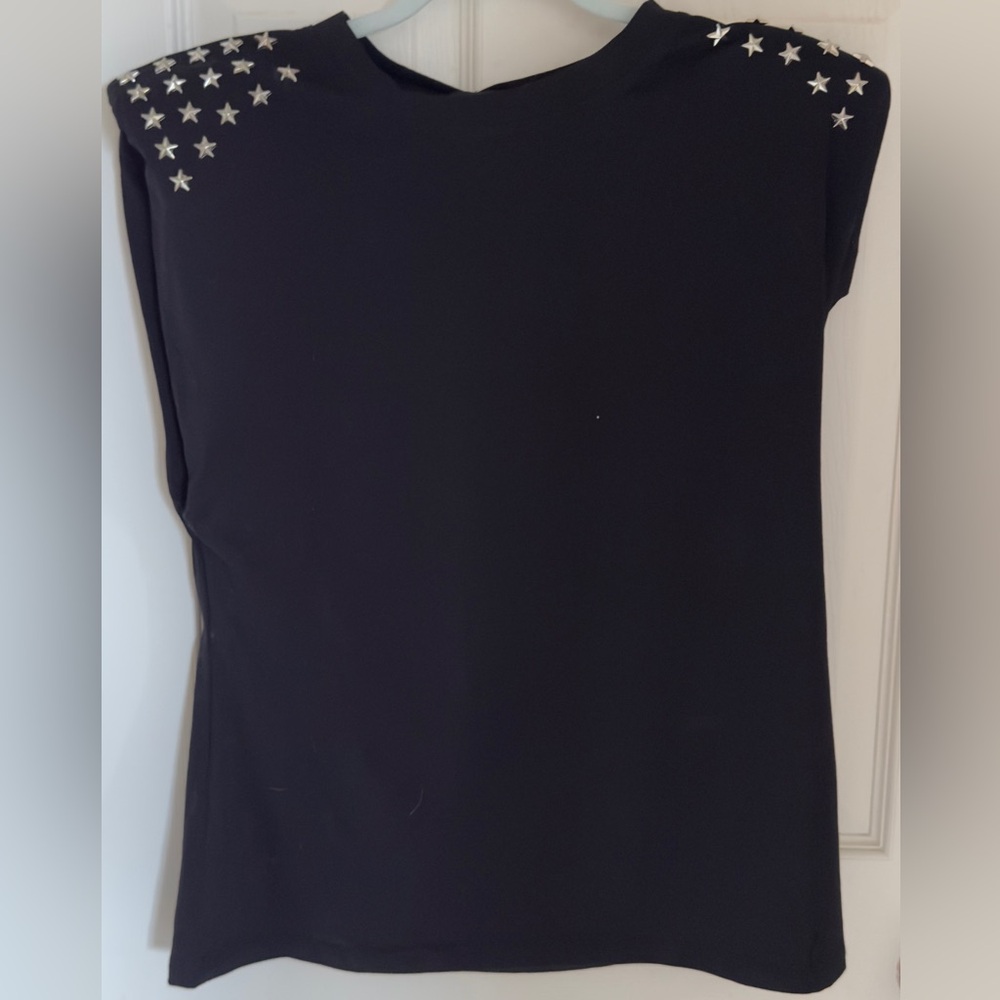 NWT Balboa Black metal Star-Embellished Women's Top